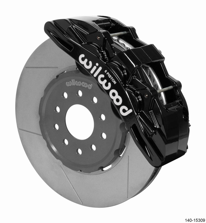 WIL SX6R Brake Kit - Wilwood SX6R Front Brake Kit 14in GT Slotted Black 05-13 Chevy Corvette