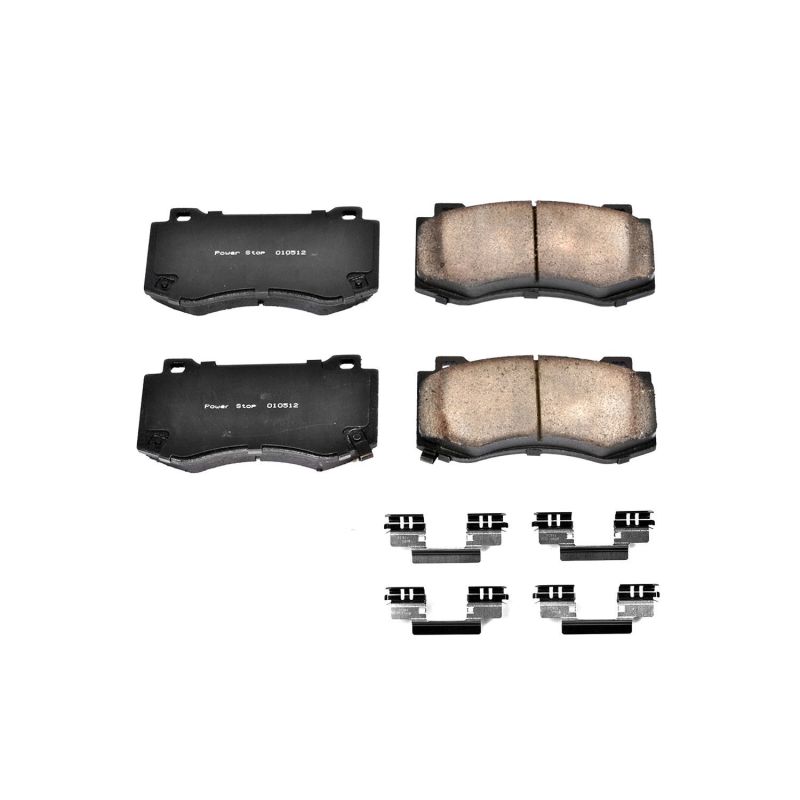 PSB Z17 Evolution Brake Pads - Power Stop 05-10 Chrysler 300 Front Z17 Evolution Ceramic Brake Pads w/Hardware