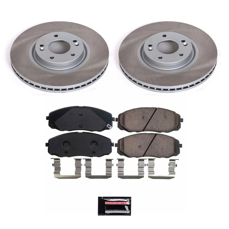 PSB Semi-Coated Rotor Kits - Power Stop 15-21 Kia Sedona Front Semi-Coated Rotor Kit