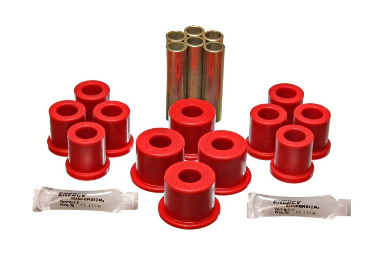 ES Spring/Shackle Bush - Red - Energy Suspension Ford 4 Wd Front Spring Bushing Set - Red