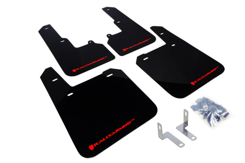 RAL UR Blk Flap/Rd Logo - Rally Armor 15-19 Subaru Outback Black UR Mud Flap w/ Red Logo