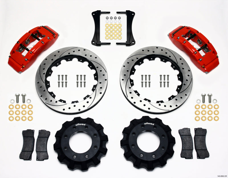 WIL TC6R Brake Kit - Wilwood TC6R Front Kit 16.00in Drilled Red 1999-2014 GM Truck/SUV 1500