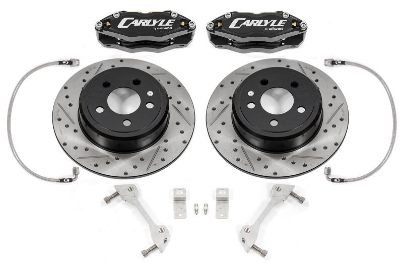 BMR Brake Kits for Conversions - Solid - BMR 08-23 Dodge Challenger Brake Kit For 15in Conversion Black Calipers Non-Demon/Redeye