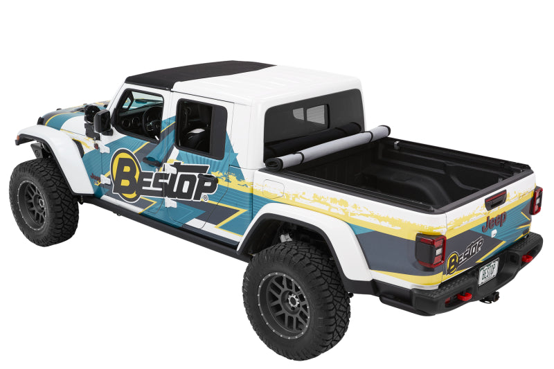 BES EZ-Roll Tonneau Covers - Bestop Roll Soft Tonneau - 20-26 Jeep Gladiator For 5 Ft. Bed EZ-Roll (Premium Black Twill)
