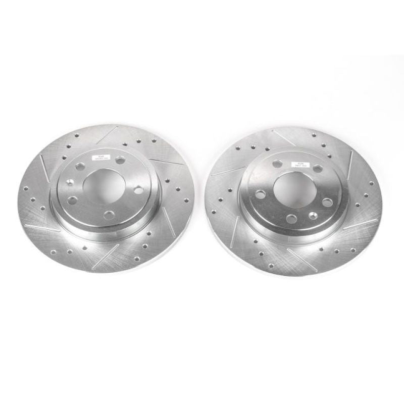 PSB Evolution Drill/Slot Rotor - Power Stop 05-09 Audi A4 Rear Evolution Drilled & Slotted Rotors - Pair