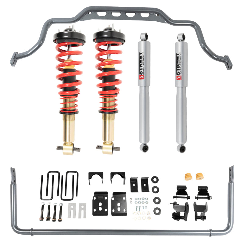 BT Perf Handling Kit - Belltech 21+ Ford F-150 2WD Performance Handling Kit (1-3.5in Front/4.5in Rear Drop )