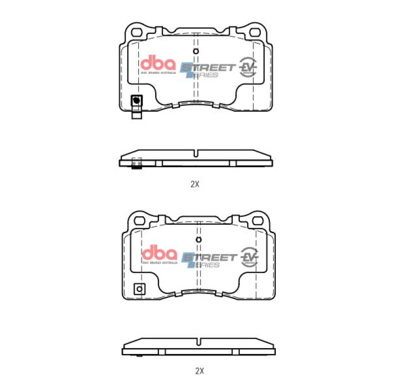 DBA Street Series Brake Pads - DBA 04-08 Acura TL (w/Brembo Front Caliper) Front SSEV Street Series Brake Pads