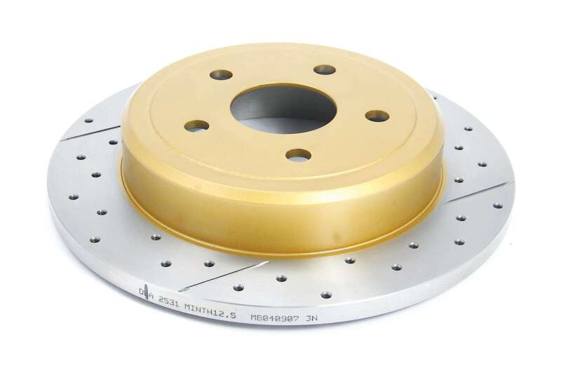 DBA Street Slot&Drill Rotors - DBA 06-10 Jeep Commander Rear Drilled & Slotted Street Series Rotor