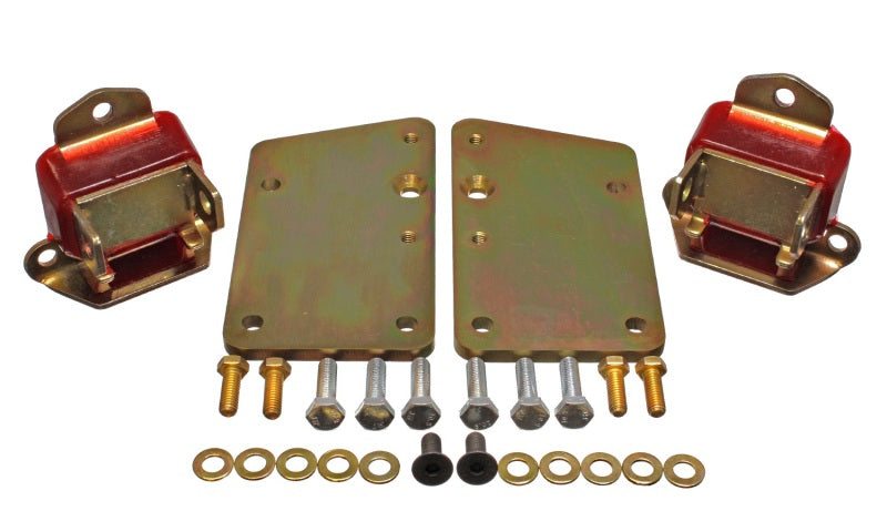 ES Motor Mounts - Red - Energy Suspension Ls Conversion Motor Mount Set - Red