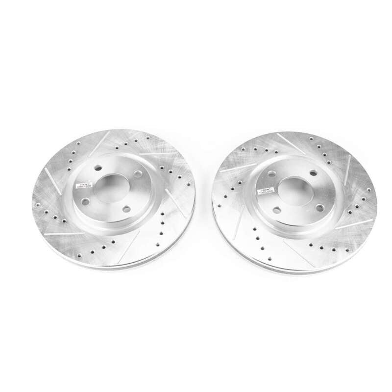 PSB Evolution Drill/Slot Rotor - Power Stop 2018 Ford EcoSport Front Evolution Drilled & Slotted Rotors - Pair
