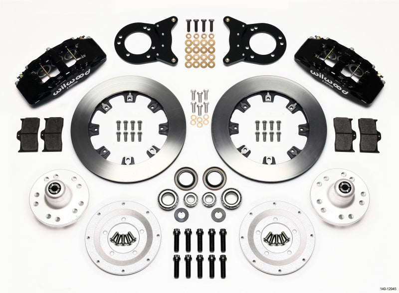 WIL Dynapro Brake Kit - Wilwood Dynapro 6 Front Hub Kit 12.19in 1970-1973 Mustang Disc & Drum Spindle
