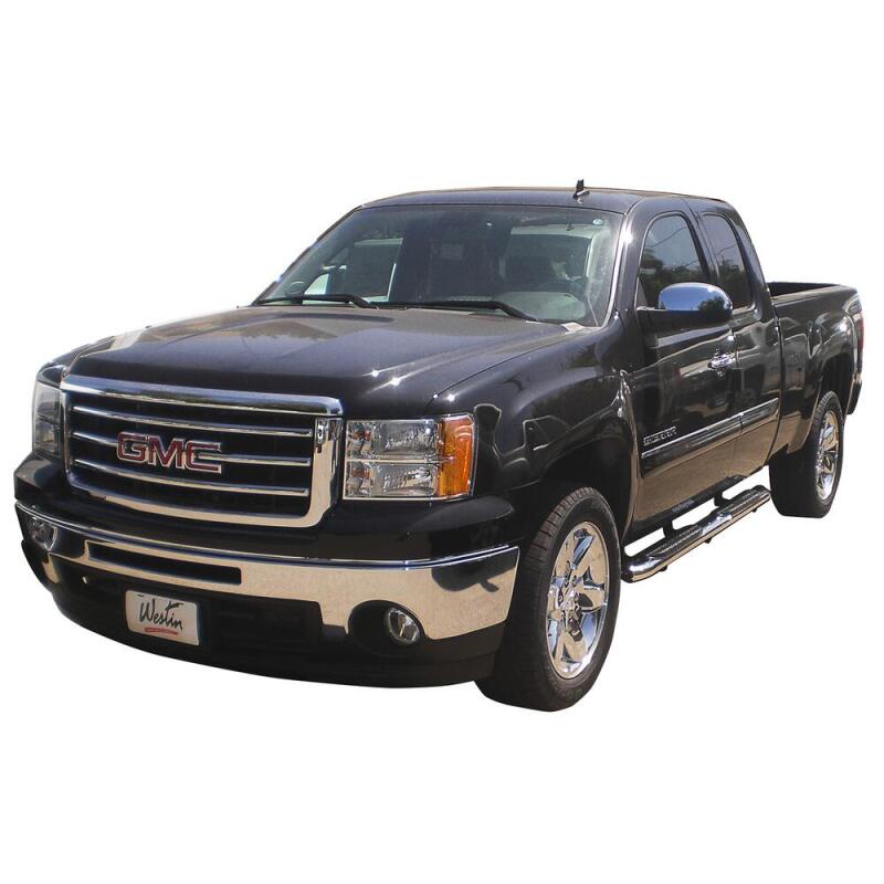 WES Nerf Bars - PRO TRAXX 5 - Westin 2014-2018 Chevrolet/GMC Silverado Sierra 1500 Dbl Cab PRO TRAXX 5 Oval Nerf Step Bars - SS