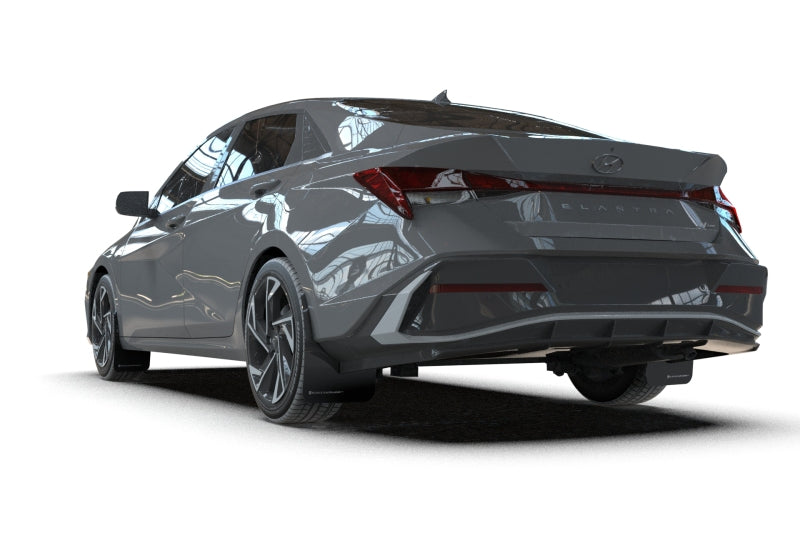 RAL UR Blk Flap/Grey Logo - Rally Armor 2024-25 Hyundai Elantra N/N Line Black Mud Flap w/Grey Logo