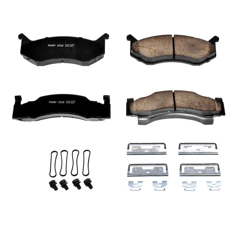 PSB Z17 Evolution Brake Pads - Power Stop 80-82 Chrysler Town & Country Front Z17 Evolution Ceramic Brake Pads w/Hardware