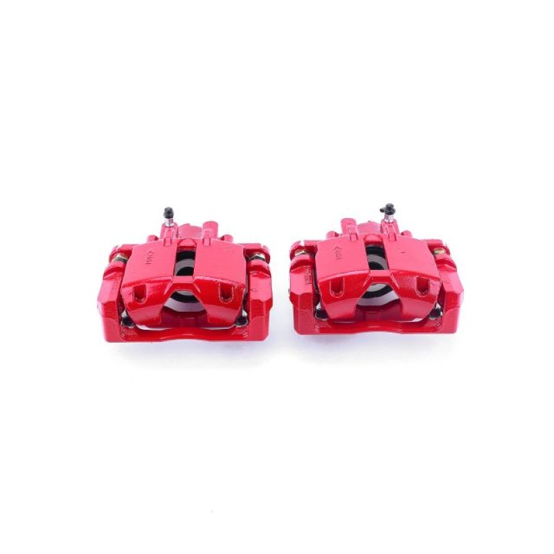 PSB Red Calipers - Power Stop 03-07 Cadillac CTS Rear Red Calipers w/Brackets - Pair