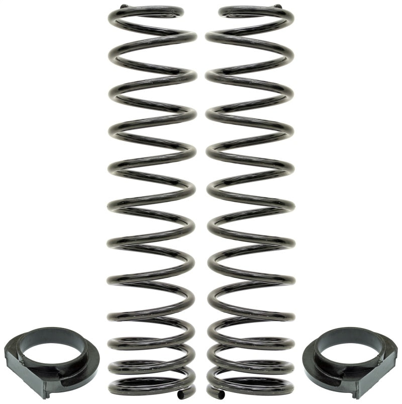 ROK Coil Springs - RockJock JL Front Coil Springs 4in Lift w/ Urethane Isolators Pair