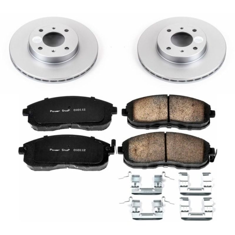 PSB Z17 Evolution Coated Kit - Power Stop 99-02 Infiniti G20 Front Z17 Evolution Geomet Coated Brake Kit