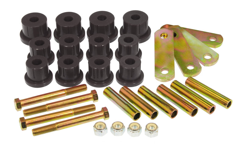 PRO Spring/Shackle Bush- Blk - Prothane 67-69 Chevy Camaro HD Spring & Shackles Bushings - Black