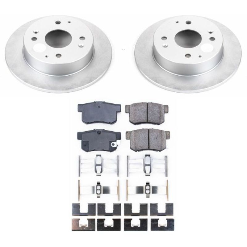 PSB Z17 Evolution Coated Kit - Power Stop 98-99 Acura CL Rear Z17 Evolution Geomet Coated Brake Kit