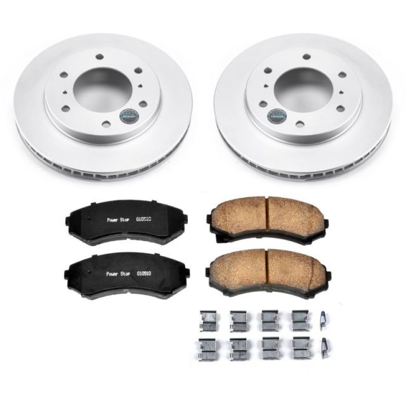PSB Z17 Evolution Coated Kit - Power Stop 01-06 Mitsubishi Montero Front Z17 Evolution Geomet Coated Brake Kit