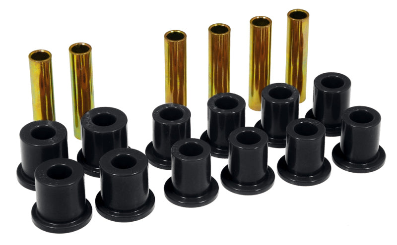 PRO Spring/Shackle Bush- Blk - Prothane 73-77 Ford F250 4wd Front Spring & Shackle Bushings - Black