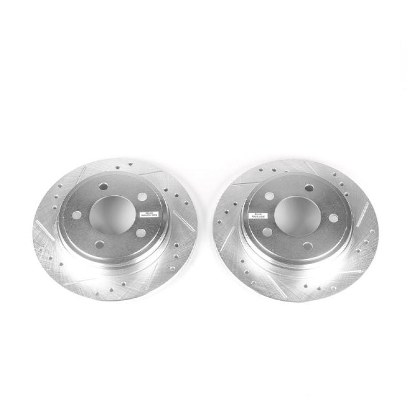 PSB Evolution Drill/Slot Rotor - Power Stop 99-04 Chrysler 300M Rear Evolution Drilled & Slotted Rotors - Pair
