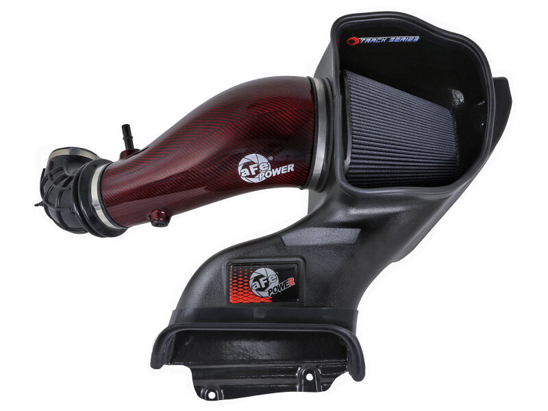 AFE Track Series Intake - aFe 23-24 Ford F150 Raptor R Supercharged Red Carbon Track Series Air Intake w/ P5R Filter (MOQ 24)