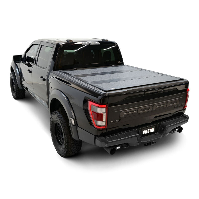 WES Hard Tri-Fold Tonneau Covers - Westin 15-26 Ford F-150 5ft. 7in. Bed Hard Tri-Fold Tonneau Cover - Black