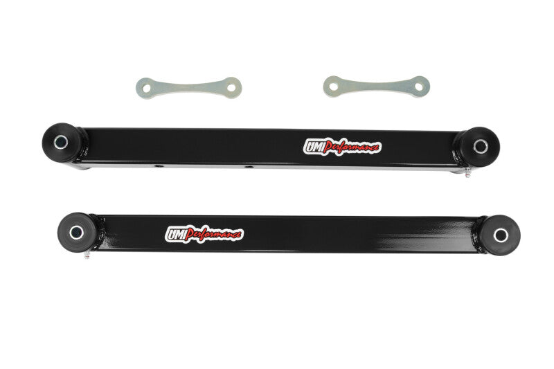 UMI Lower Control Arms - UMI 78-96 GM B-Body Boxed Extended Length Lower Control Arms w/Poly Bushings - Black