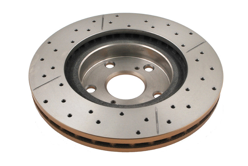 DBA Street Slot&Drill Rotors - DBA 13-19 Lexus ES300h Front Street Series Drilled & Slotted Rotor w/Gold Hat