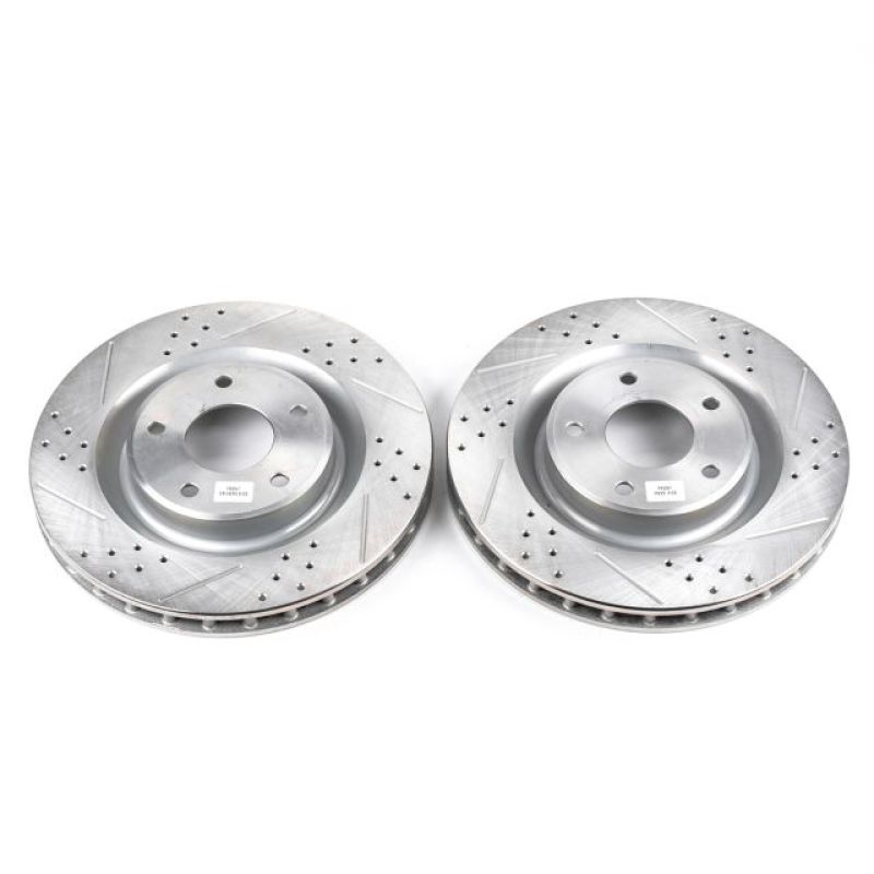 PSB Evolution Drill/Slot Rotor - Power Stop 05-07 Cadillac XLR Front Evolution Drilled & Slotted Rotors - Pair