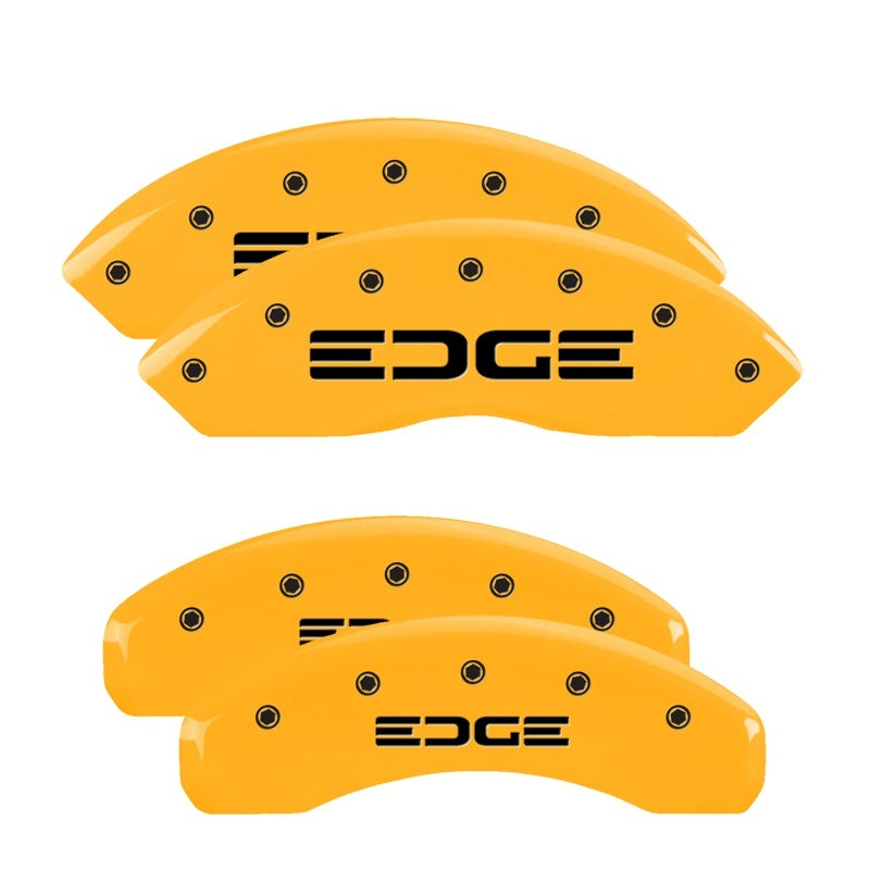 MGP Caliper Covers 4 Logo - MGP 4 Caliper Covers Engraved Front & Rear Edge Yellow finish black ch