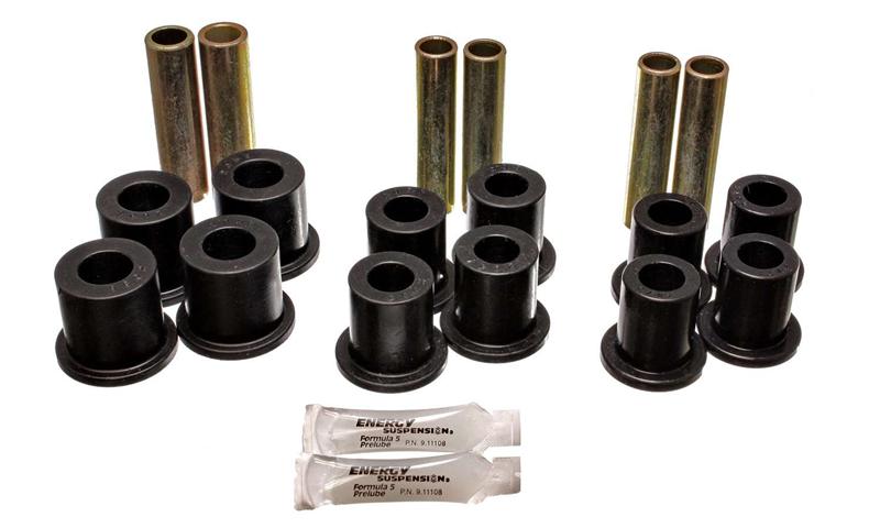 ES Spring/Shackle Bush - Black - Energy Suspension Ford 4 Wd Front Spring Bushing Set - Black