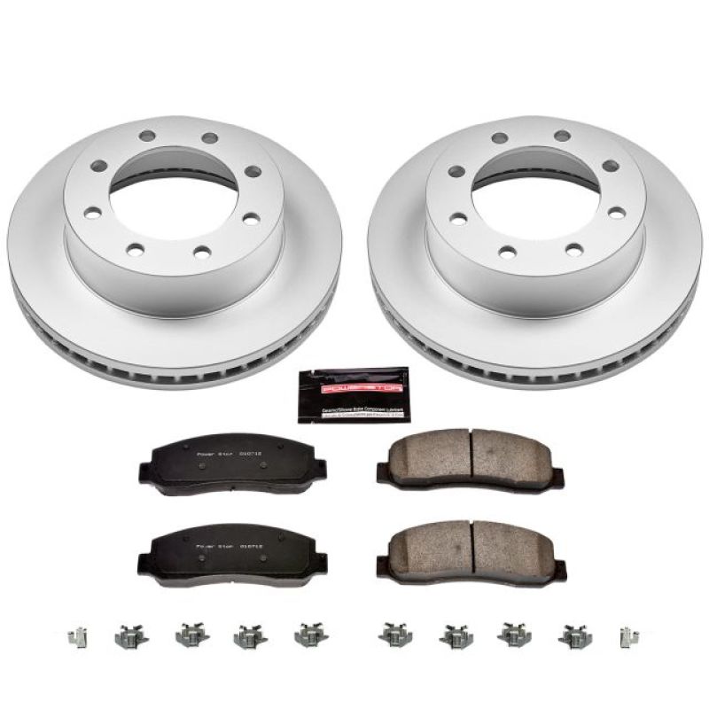 PSB Z17 Evolution Brake Pads - Power Stop 05-08 Ford F-250 Super Duty Front Z17 Coated Brake Kit
