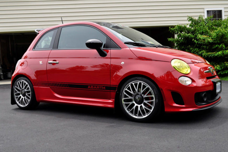 RAL UR Red Flap/Wht Logo - Rally Armor 12-18 Fiat 500 Red Mud Flap w/White Logo