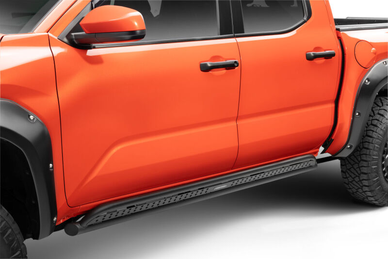 GOR Frame Mount Sliders - Go Rhino 2024 Toyota Tacoma DC 4dr Xtreme Frame Mount Sliders - Tex. Blk