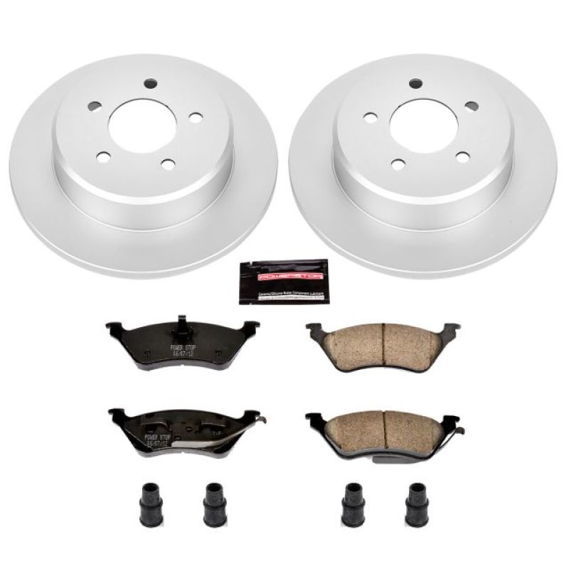 PSB Z17 Evolution Coated Kit - Power Stop 01-07 Chrysler Town & Country Rear Z17 Evolution Geomet Coated Brake Kit
