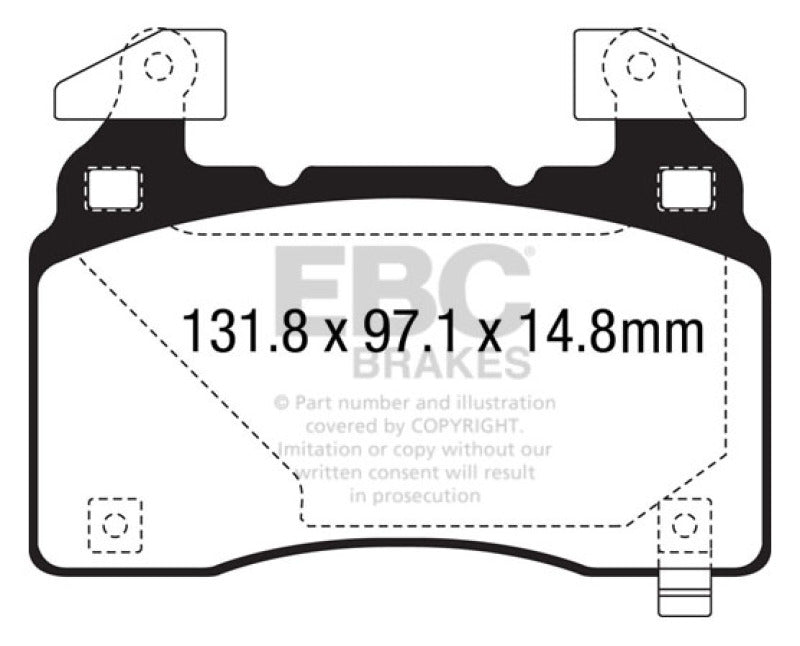 EBC Ultimax2 Brake Pad Sets - EBC 13+ Chevrolet SS 6.2 Ultimax2 Front Brake Pads