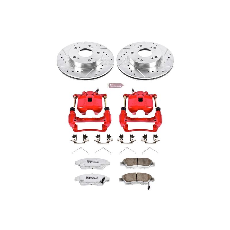 PSB Z26 Street Kit w/Cals - Power Stop 02-06 Acura RSX Front Z26 Street Warrior Brake Kit w/Calipers