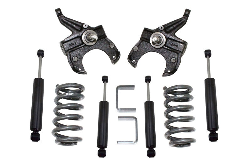 MXT Lowering Spindles - MaxTrac 73-87 Chevrolet C10 2WD 5in/5in Lowering Coil Kit (1.25in Rotor)