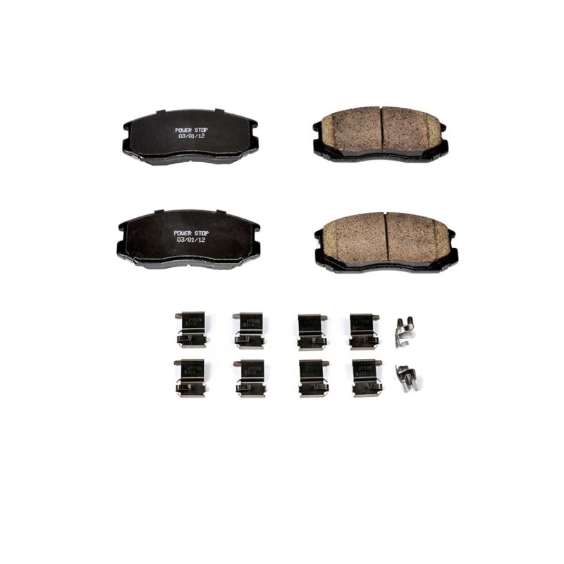 PSB Z17 Evolution Brake Pads - Power Stop 91-96 Eagle Summit Front Z17 Evolution Ceramic Brake Pads w/Hardware