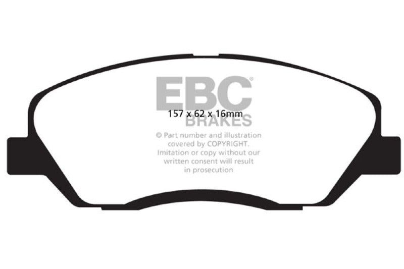 EBC Greenstuff Brake Pad Sets - EBC 06-09 Hyundai Entourage 3.8 Greenstuff Front Brake Pads