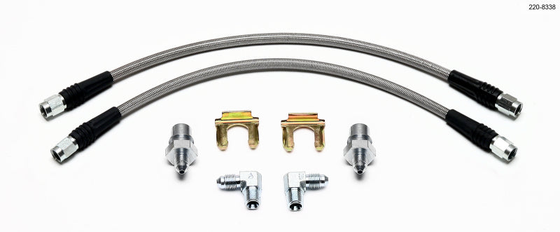 WIL Flexline Brake Hose - Wilwood Flexline Kit 1988-1996 Corvette w/ SL4 or SL6 Front Caliper