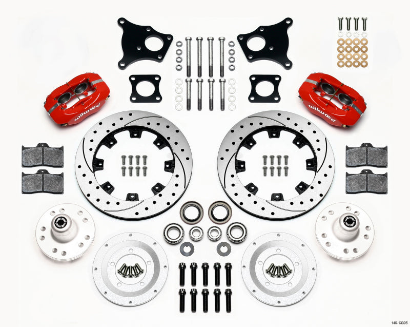 WIL Dynalite Brake Kit - Wilwood Forged Dynalite Front Kit 12.19in AMC 71-76 OE Disc w/o Bendix Brakes