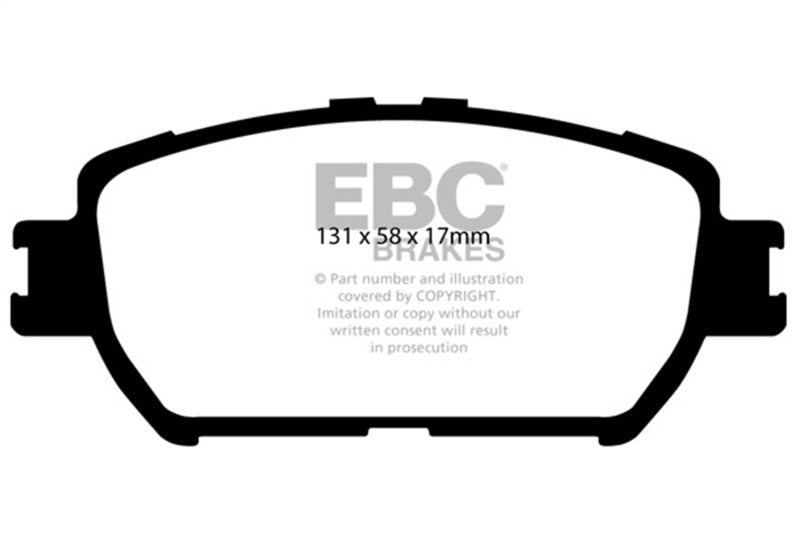 EBC Yellowstuff Brake Pad Sets - EBC 06-07 Lexus GS300 3.0 Yellowstuff Front Brake Pads