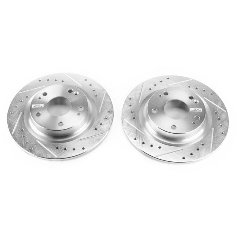 PSB Evolution Drill/Slot Rotor - Power Stop 17-18 Honda Civic Si Rear Evolution Drilled & Slotted Rotors - Pair