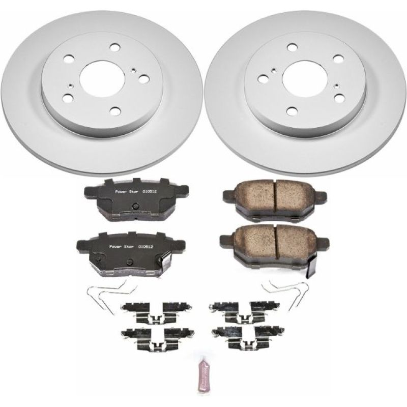 PSB Z17 Evolution Coated Kit - Power Stop 2016 Scion iM Rear Z17 Evolution Geomet Coated Brake Kit