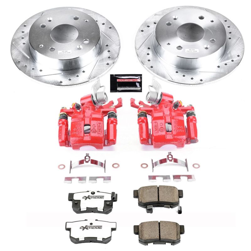 PSB Z26 Street Kit w/Cals - Power Stop 98-02 Honda Accord Rear Z26 Street Warrior Brake Kit w/Calipers