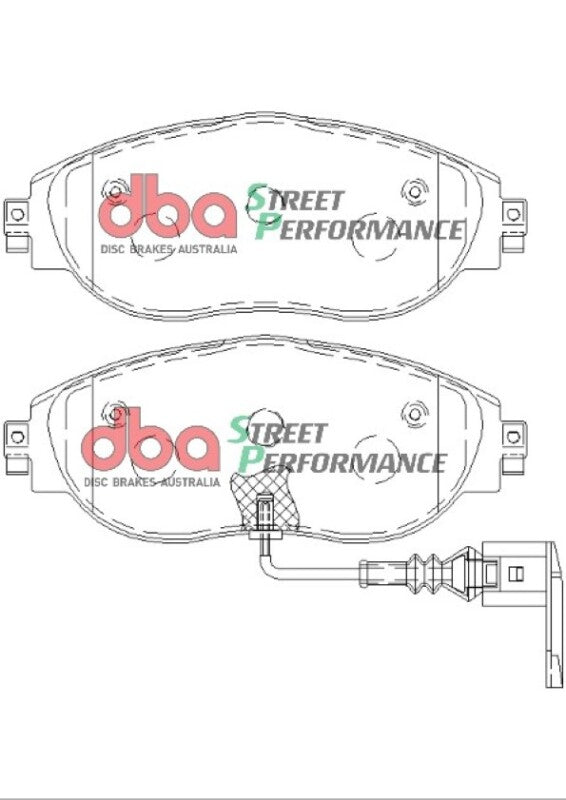 DBA SP Performance Brake Pads - DBA 13-21 Volkswagen Golf R (MK7) SP Performance Front Brake Pads