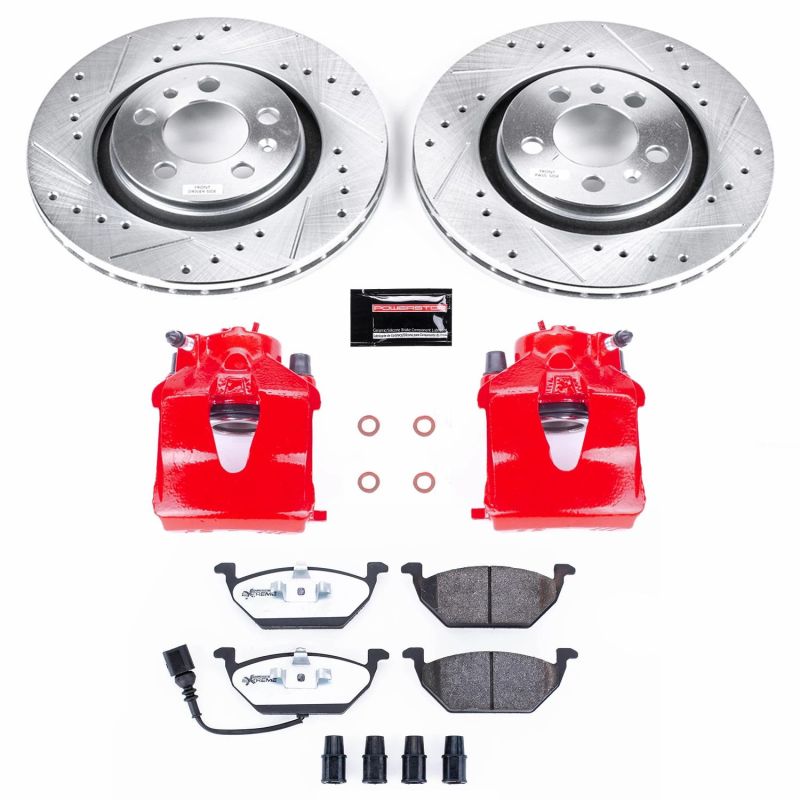 PSB Z26 Street Kit w/Cals - Power Stop 06-99 Volkswagen Beetle Front Z26 Street Warrior Brake Kit w/Calipers